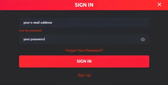 Login form